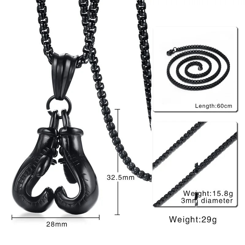 firness boxing gloves pendant necklace for men online in pakistan