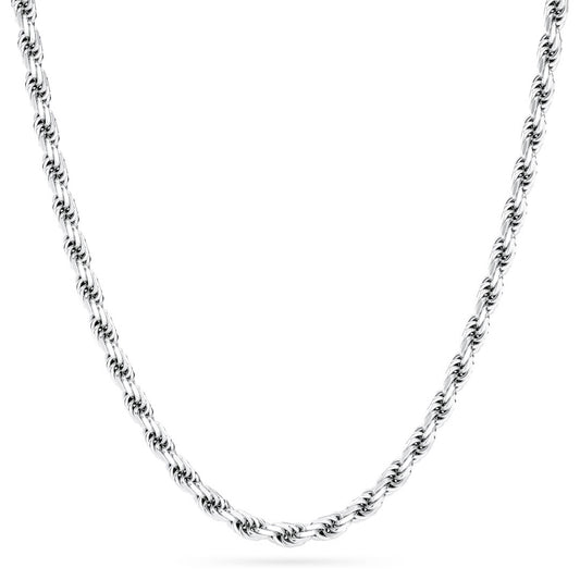 5mm Silver Twisted Rope Neck Chain