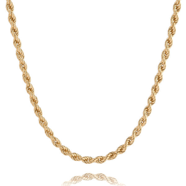 6mm Golden Twisted Rope Neck Chain