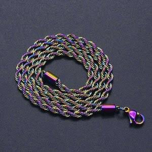 6mm Funky Multi Color Rope Neck Chain