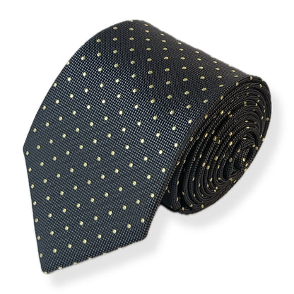 Grey Polka Dots Formal Neck Tie