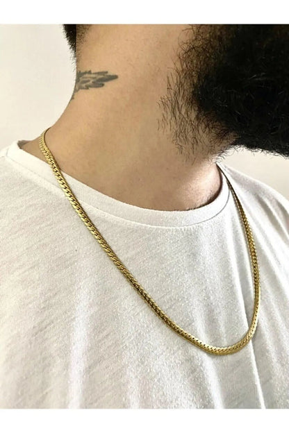 5mm Golden Miami Link Neck Chain For Men