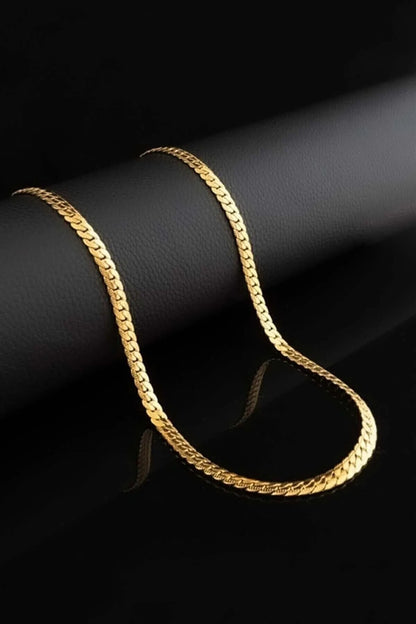 5mm Golden Miami Link Neck Chain For Men