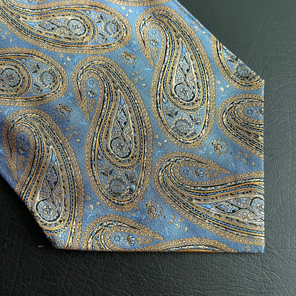 Imperial Paisley jacquard cravat ascot tie and pocket square set for men online in Pakistan