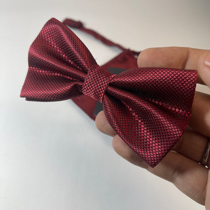 Maroon Bow Tie, Pocket Square and Cufflinks Set For Men Online In Pakistan