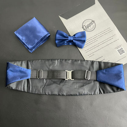 Navy Blue Cummerbund and Bow Tie Set For Men Online In Pakistan