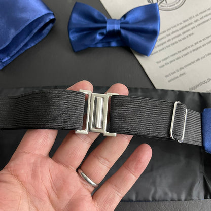 Navy Blue Cummerbund and Bow Tie Set For Men Online In Pakistan