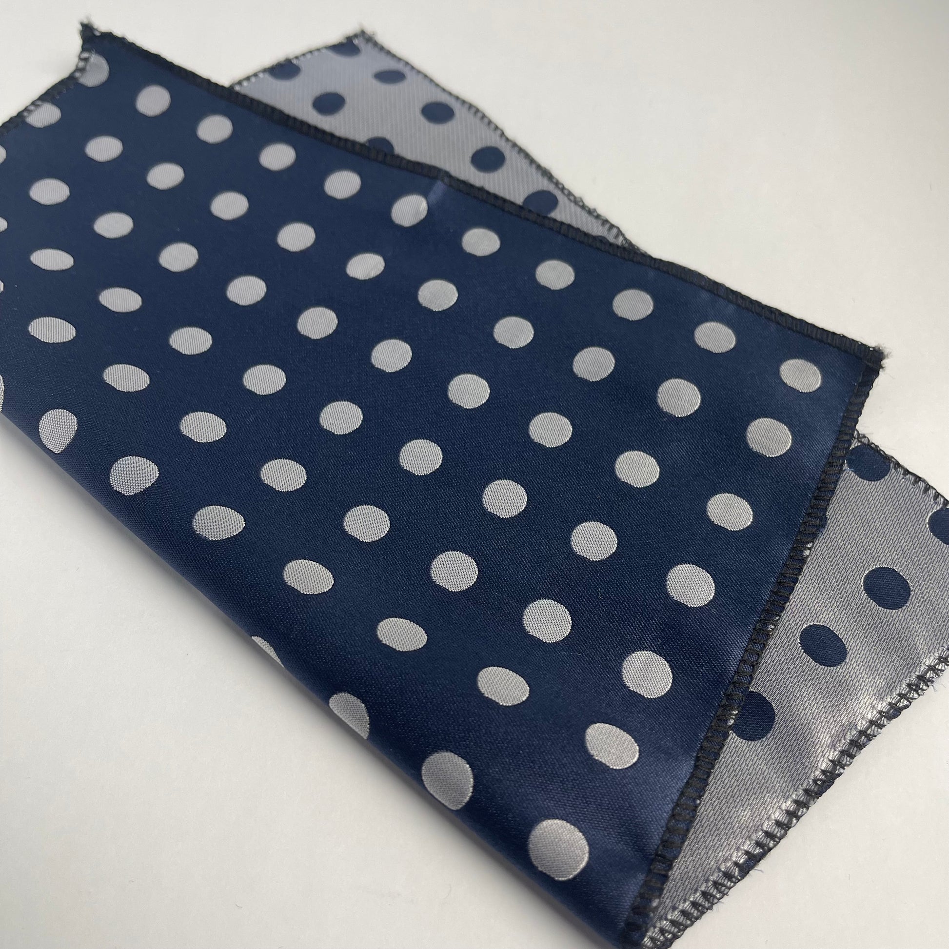 Navy Blue Polka Dots Pocket Square Handkerchief For Men Online In Pakistan