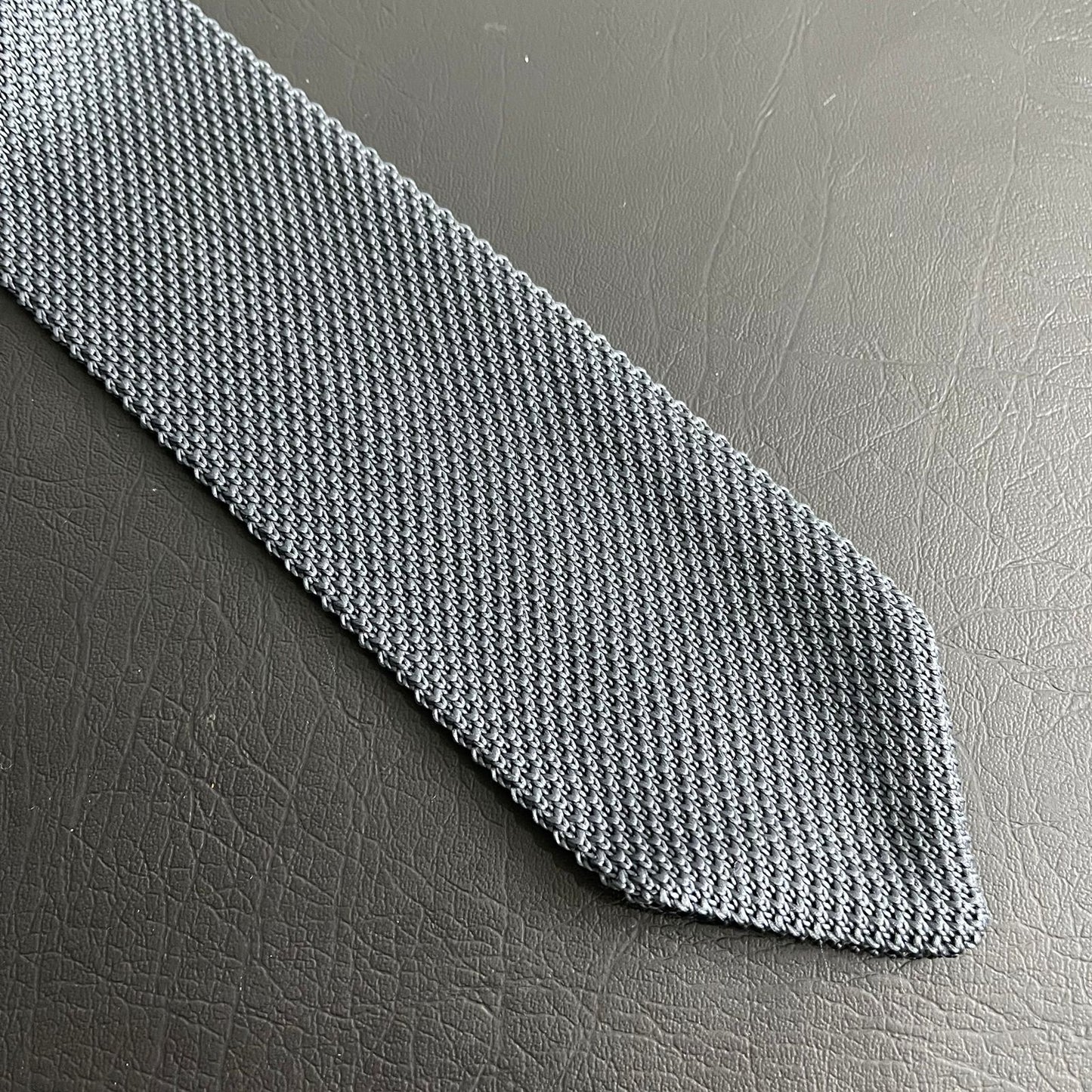 Premium grey Pointed Knitted Neck Tie in Pakistan