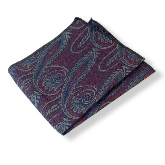 Purple Paisley Pocket Square For Men Pakistan