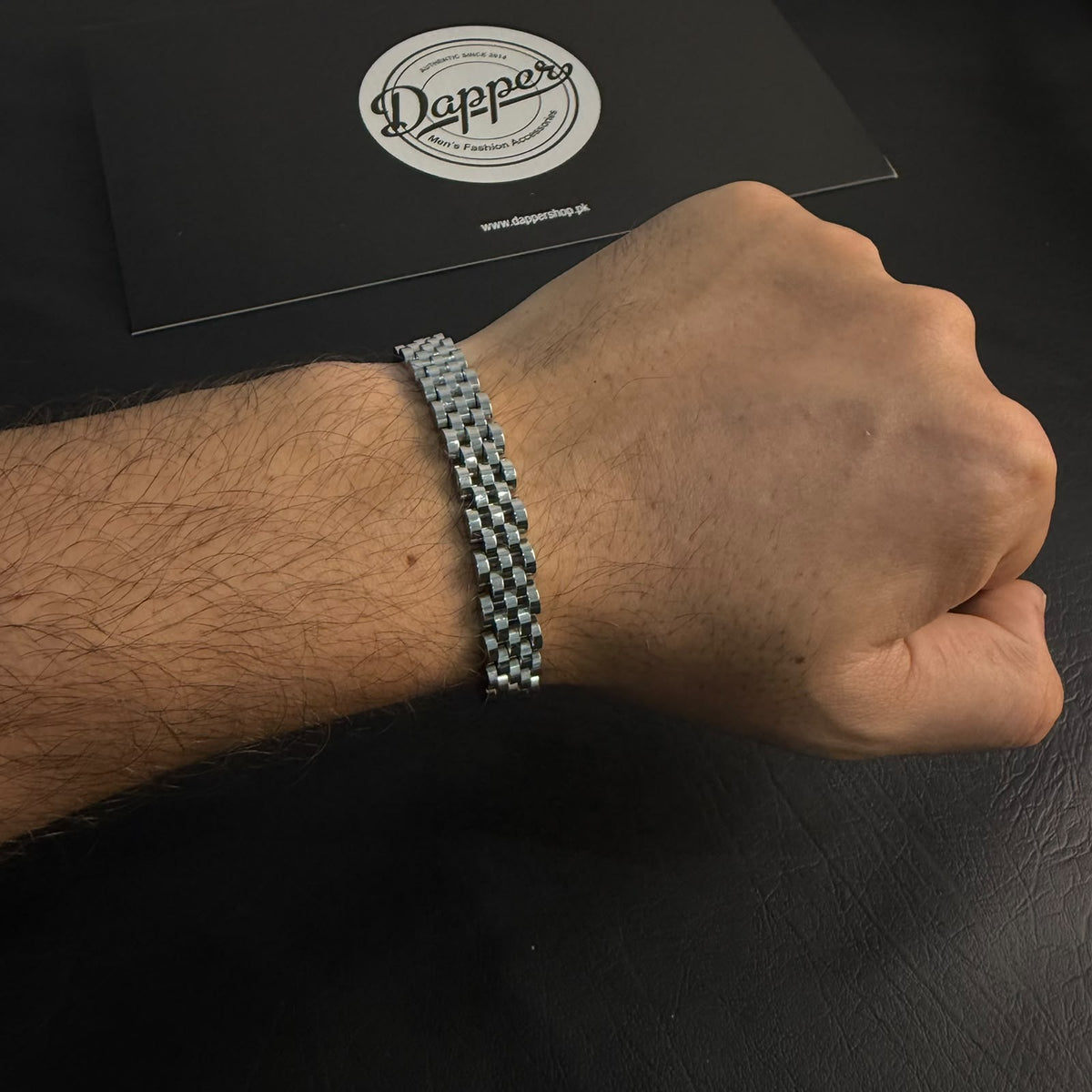 RLX presidential link Silver chain bracelet for men in Pakistan