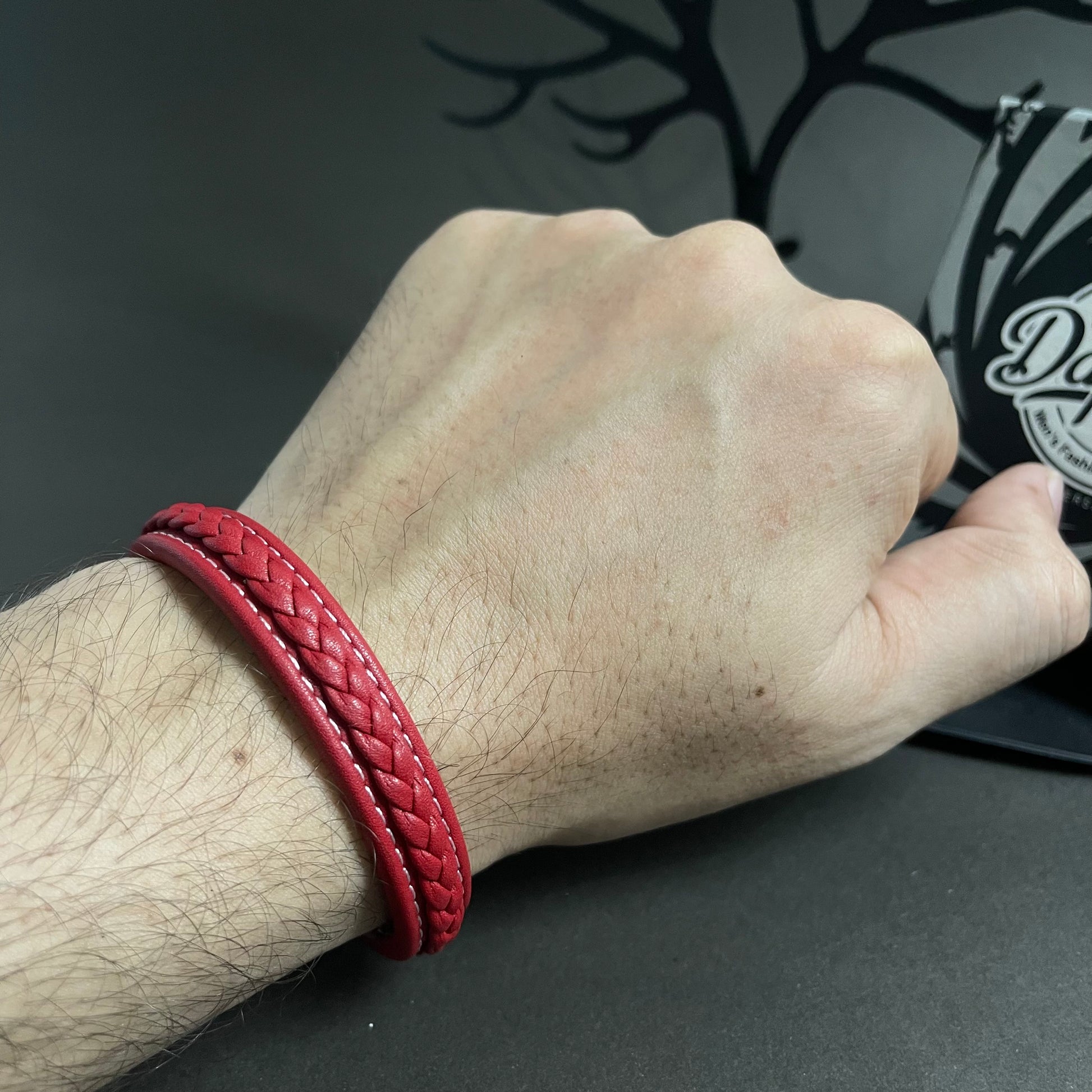 Red Braided Leather Bracelet For Men Online In Pakistan – The