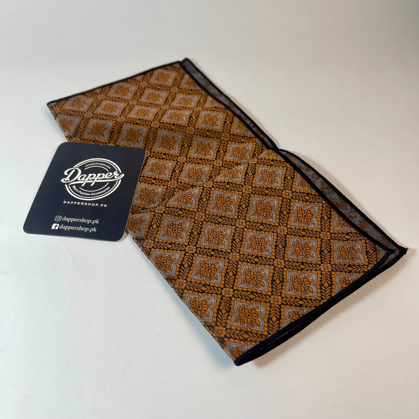 Rose Gold Floral Pattern Pocket Square handkerchief online in pakistan