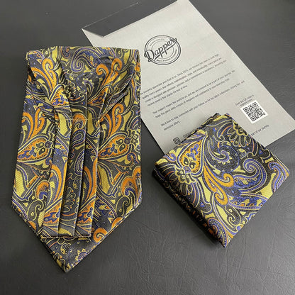 men's ascot tie and pocket square set online in Pakistan