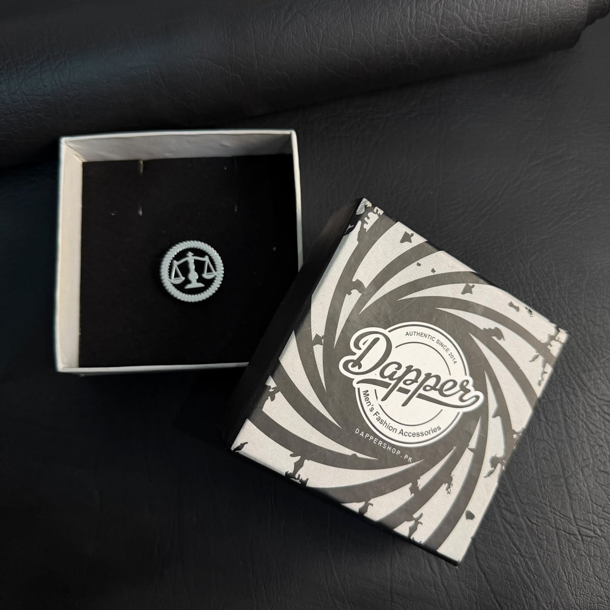 Silver scale of justice lawyer brooch for men online in Pakistan