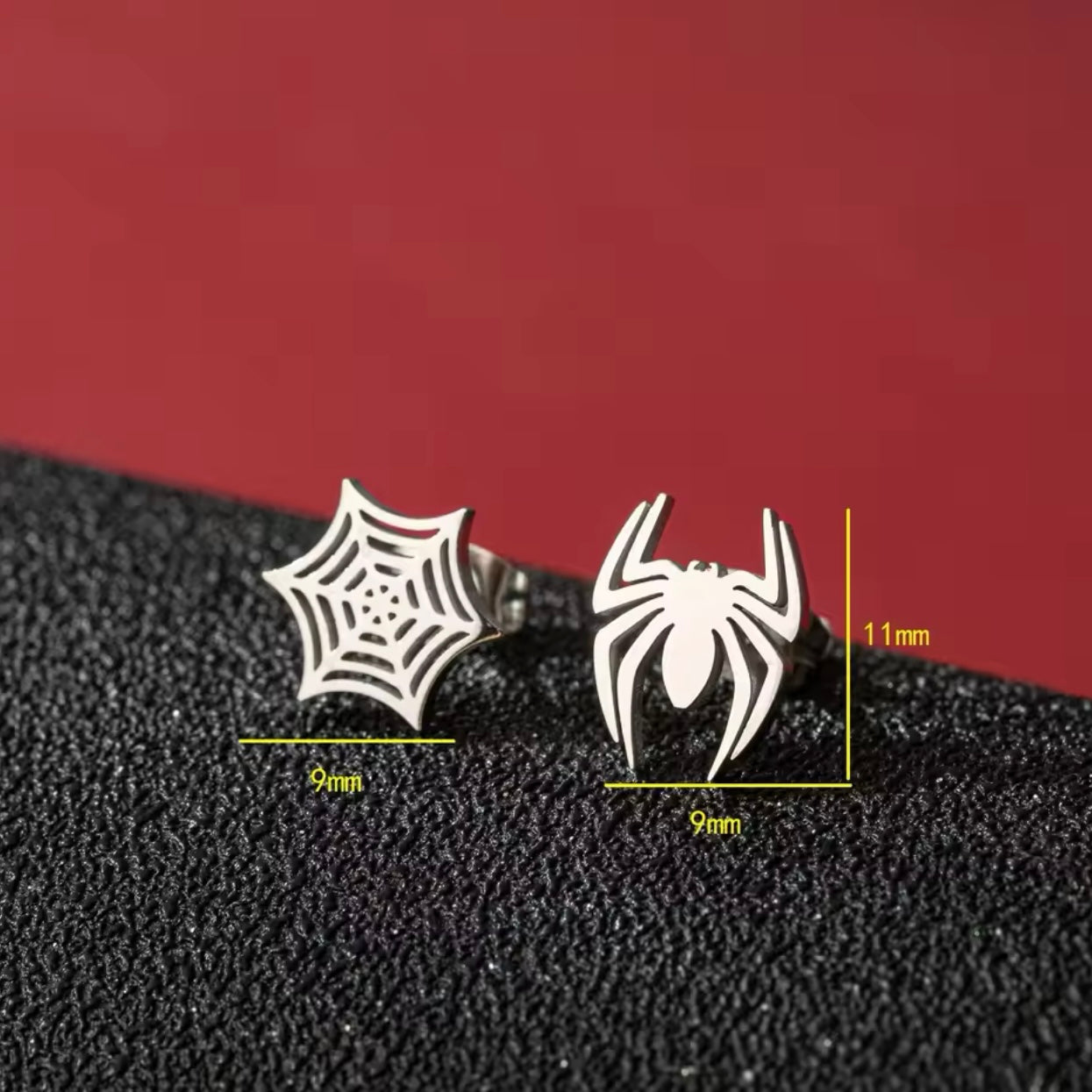 Silver spider earrings for men women online in Pakistan