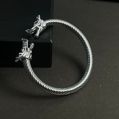 Silver stainless steel dragon bracelet for men boys online in Pakistan