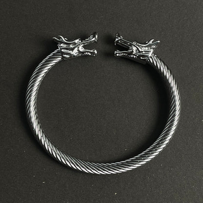 Silver stainless steel dragon bracelet for men boys online in Pakistan