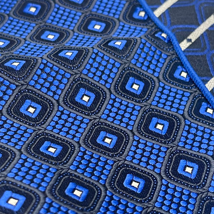 Square Pattern Royal Blue pocket square handkerchief online in pakistan