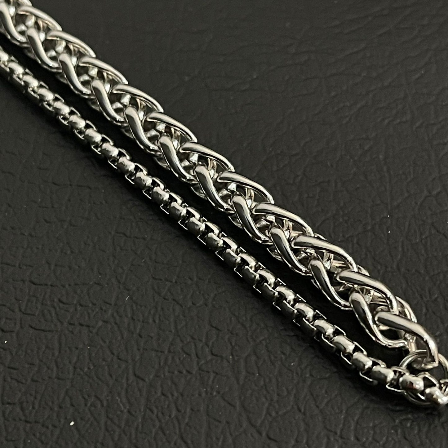 Stainless Steel Double Chain Bracelet For Men Online In Pakistan