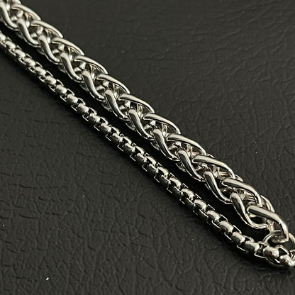 Stainless Steel Double Chain Bracelet For Men Online In Pakistan
