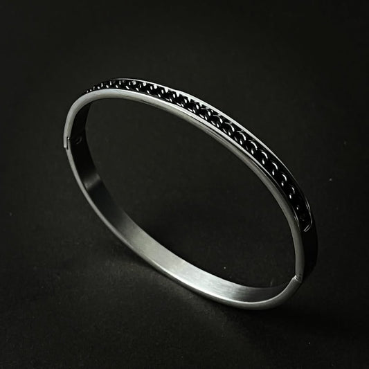 Stainless Steel Silver Cuff Bracelet For Men In Pakistan