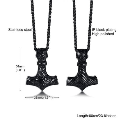 Viking Mjolnir Thor's Hammer Pendant Necklace for Men Online In Pakistan