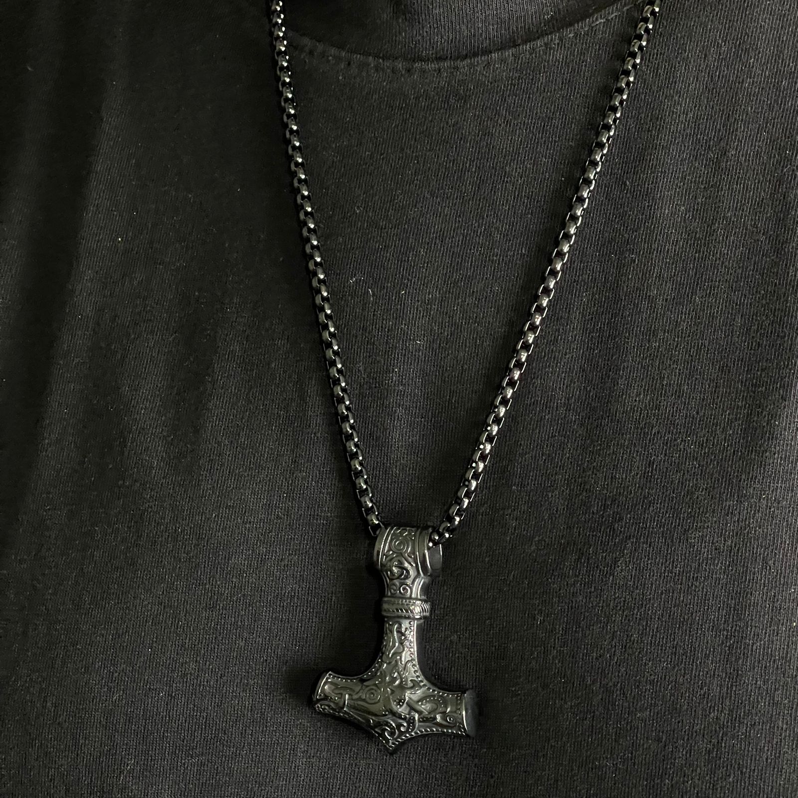 Viking Mjolnir Thor's Hammer Pendant Necklace for Men Online In Pakistan