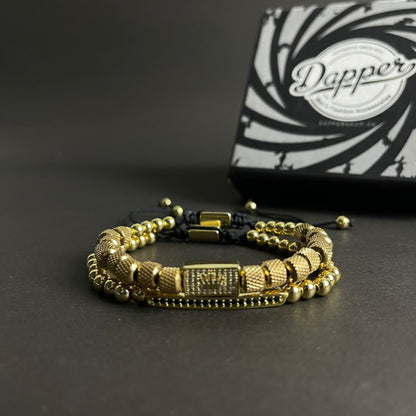 Premium Golden Luxury Men Bracelets Set