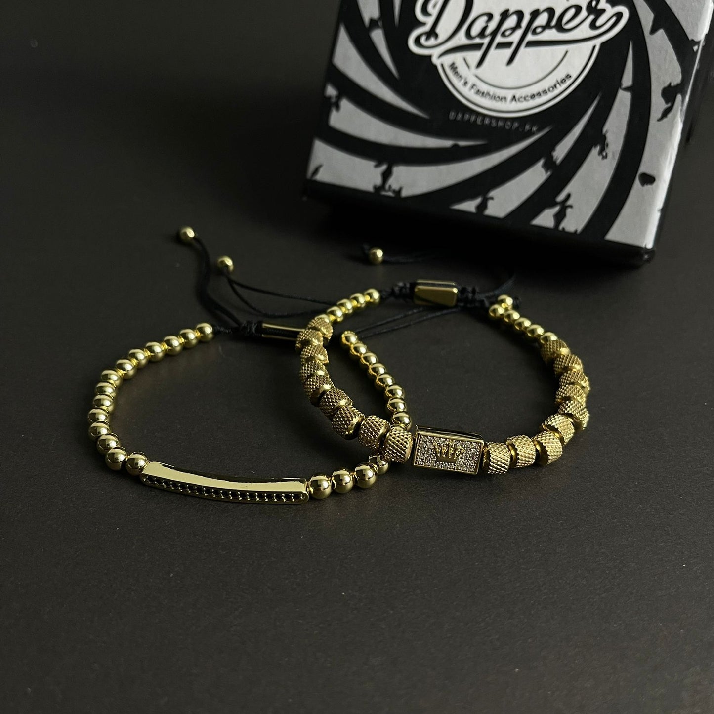 Premium Golden Luxury Men Bracelets Set