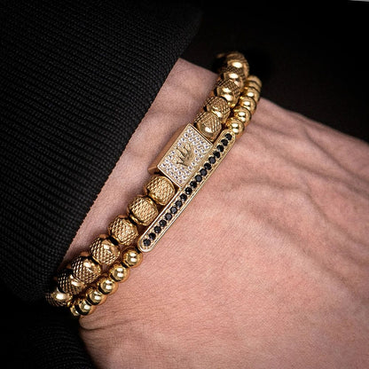 Premium Golden Luxury Men Bracelets Set