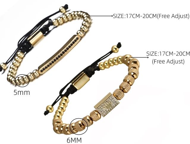 Premium Golden Luxury Men Bracelets Set
