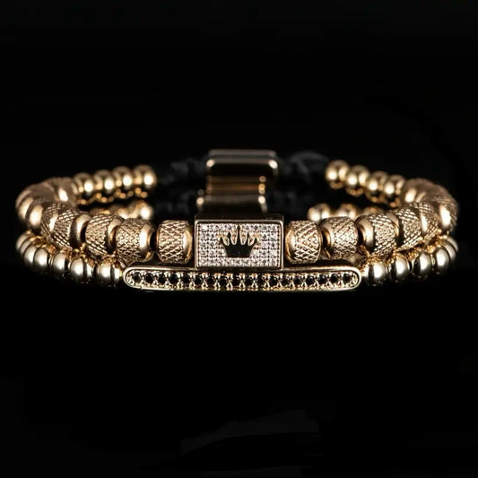 Premium Golden Luxury Men Bracelets Set