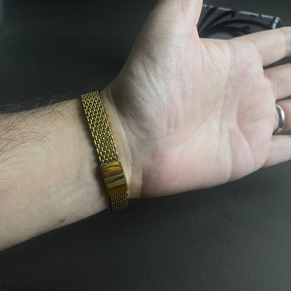Noir Golden Mesh Chain Bracelet for Men