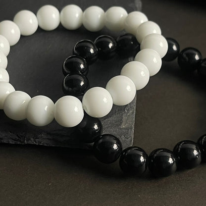 10mm White & Black Distance Bracelet