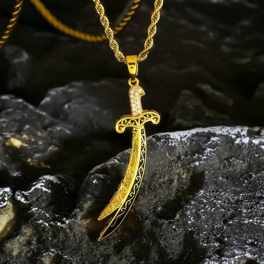 Premium Zulfiqar Sword Hazrat Ali Maula Sword Necklace