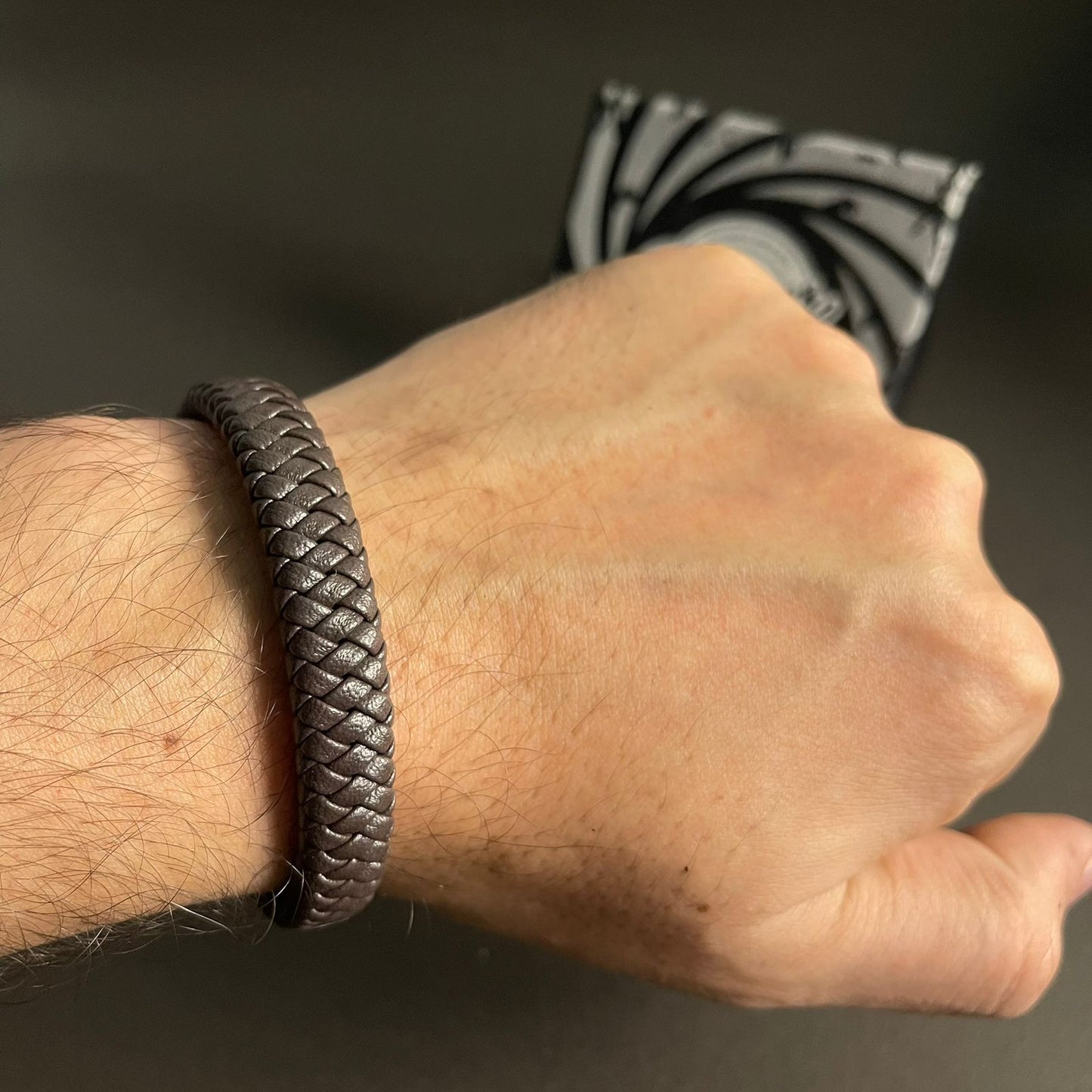 Premium Brown Braided Leather Bracelet