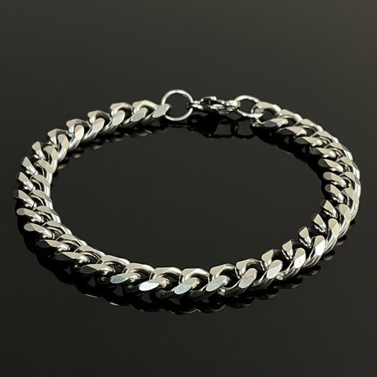 Premium Stainless Steel Cuban Link Chain Bracelet For Men