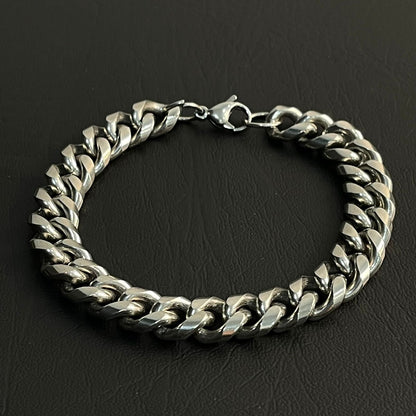 12mm Premium Stainless Steel Cuban Link Chain Bracelet For Men