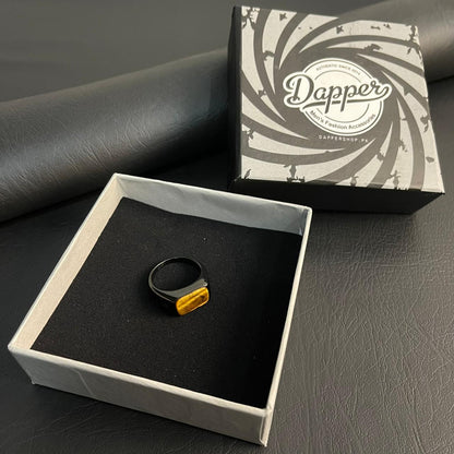 Tiger Eye Black Ring For Men