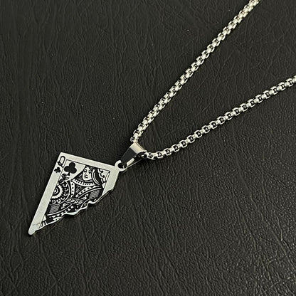 Queen of Clubs Pendant For Men/Women