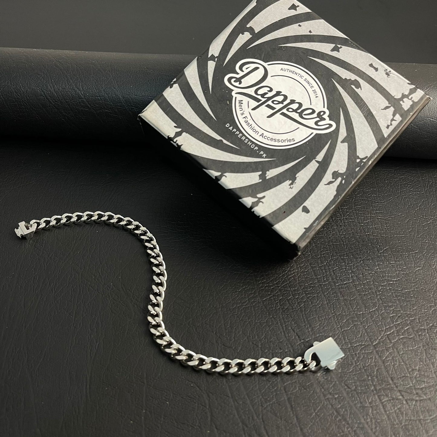 Premium Silver Cuban Link Chain Bracelet For Men