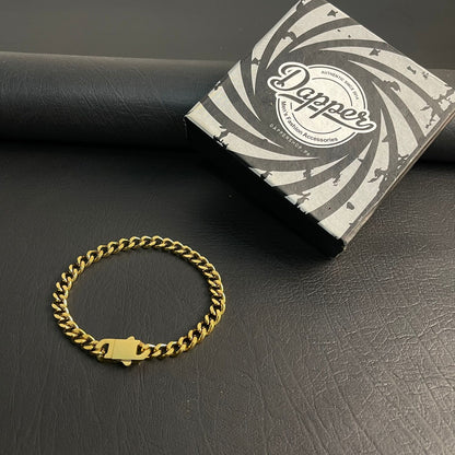 Premium Golden Cuban Link Chain Bracelet For Men