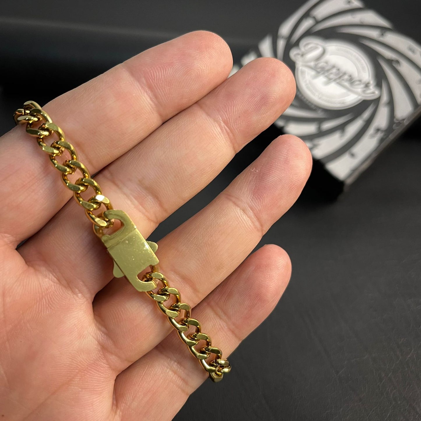 Premium Golden Cuban Link Chain Bracelet For Men