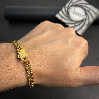 Premium Golden Cuban Link Chain Bracelet For Men