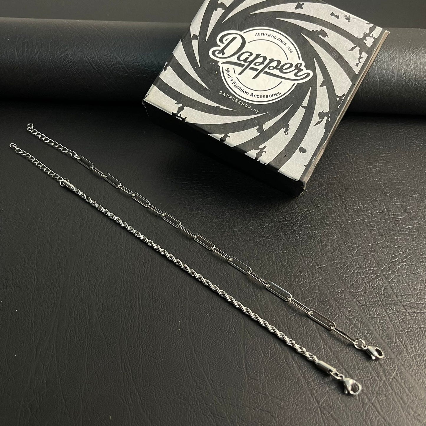 Minimal Chain Bracelets For Men (Pack of 2)