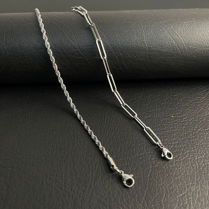 Minimal Chain Bracelets For Men (Pack of 2)