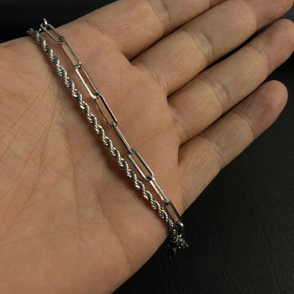Minimal Chain Bracelets For Men (Pack of 2)