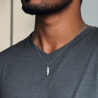 Minimal Feather Pendant For Men/Women