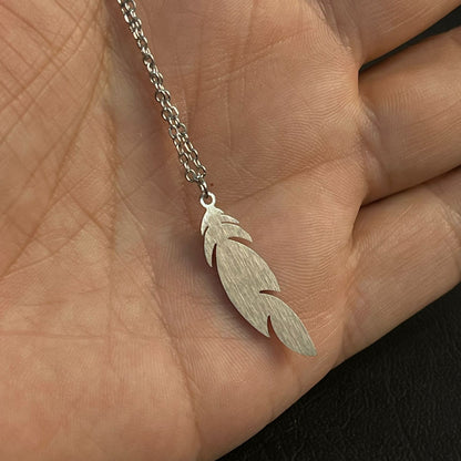 Minimal Feather Pendant For Men/Women